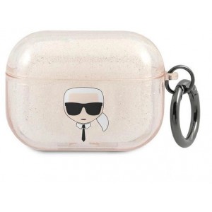 Karl Lagerfeld KLAPUKHGD AirPods Pro cover złoty/gold Glitter Karl`s Head (universal)