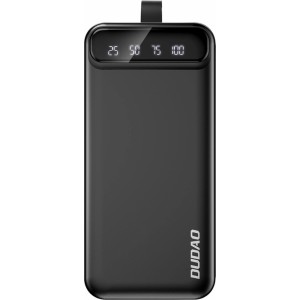 Dudao powerbank 30000 mAh 2x USB / USB-C with LED lamp 10W black (K8s+ black) (universal)