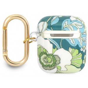 Guess GUA2HHFLN AirPods cover green/green Flower Strap Collection (universal)
