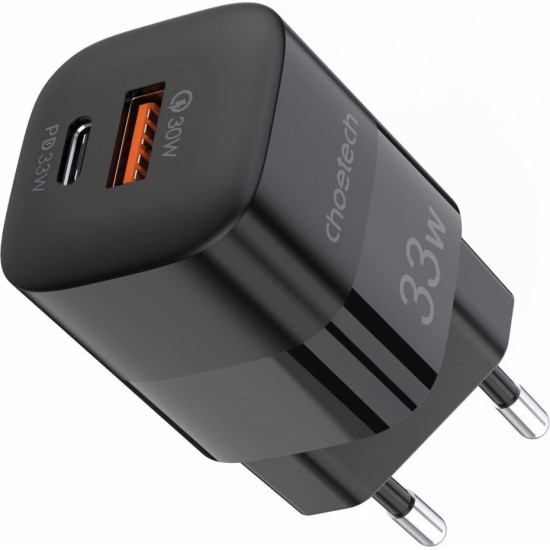 Choetech Fast USB Wall Charger USB Type C PD QC 33W black (PD5006) (universal)