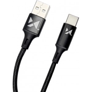 Wozinsky cable USB - USB Type C 2,4A 1m black (WUC-C1B) (universal)