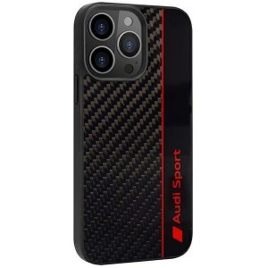 Audi Carbon Fiber Stripe iPhone 13 Pro / 13 6.1" black/black hardcase AUS-TPUPCIP13P-R8/D1-BK (universal)