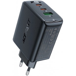 Acefast fast charger GaN (2xUSB-C / USB-A) PPS / PD / QC4+ 65W black (A41) (universal)