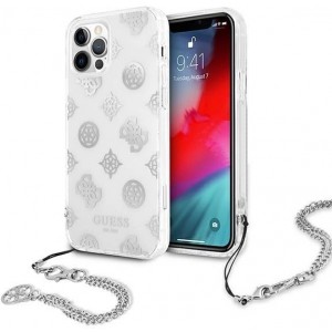 Guess GUHCP12LKSPESI iPhone 12 Pro Max 6.7" silver/silver hardcase Peony Chain Collection (universal)