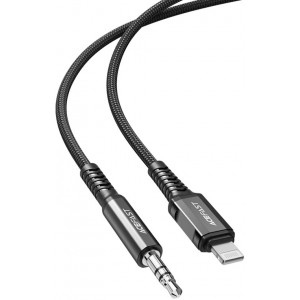 Acefast audio cable MFI Lightning - 3.5mm mini jack (male) 1.2m, AUX black (C1-06 black) (universal)
