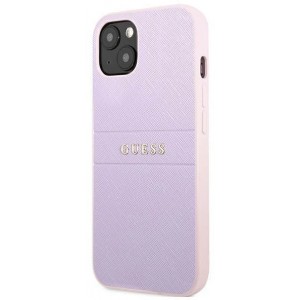 Guess GUHCP13SPSASBPU iPhone 13 mini 5,4 "purple / purple Saffiano Hot Stamp & Metal Logo (universal)