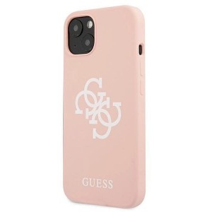 Guess GUHCP13SLS4GWPI iPhone 13 mini 5.4" pink/pink hard case Silicone 4G Logo (universal)