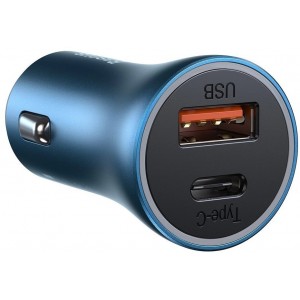 Baseus Golden Contactor Pro fast car charger USB Type C / USB 40 W Power Delivery 3.0 Quick Charge 4+ SCP FCP AFC blue (CCJD-03) (universal)