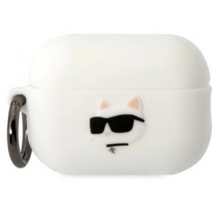 Karl Lagerfeld KLAP2RUNCHH AirPods Pro 2 cover white/white Silicone Choupette Head 3D (universal)