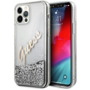 Guess GUHCP12LGLVSSI iPhone 12 Pro Max 6.7" silver/silver hardcase Glitter Vintage Script (universal)