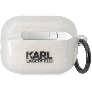 Karl Lagerfeld KLAP2HNKCTGT Airpods Pro 2 cover transparent Gliter Karl&Choupette (universal)