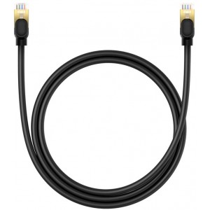 Baseus fast network cable RJ-45 cat.8 40Gbps 1m round - black (universal)