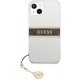 Guess GUHCP13SKB4GBR iPhone 13 mini 5.4" Transparent hardcase 4G Brown Strap Charm (universal)