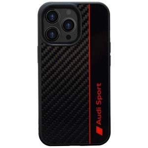 Audi Carbon Fiber Stripe iPhone 13 Pro / 13 6.1" black/black hardcase AUS-TPUPCIP13P-R8/D1-BK (universal)