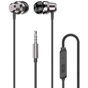 Dudao in-ear headphones headset with remote control and microphone 3.5 mm mini jack silver (X10 Pro silver) (universal)