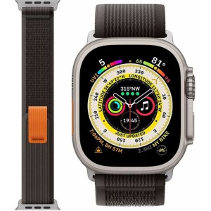Alogy Sport Velcro Nylon Band for Apple Watch 4/5/6/7/8/SE (38/40/41mm) Black & Orange