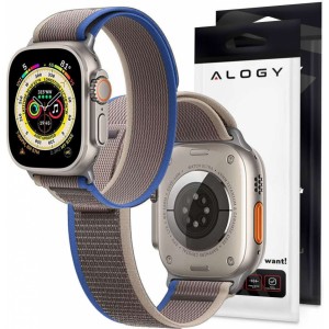 Alogy Sport Velcro Strap for Apple Watch 4/5/6/7/8/SE/Ultra (42/44/45/49mm) Blue Gray