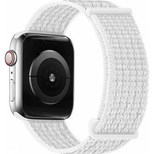 Alogy Nylon Strap with Velcro for Apple Watch 1/2/3/4/5/6/7/8/SE (38/40/41mm) White