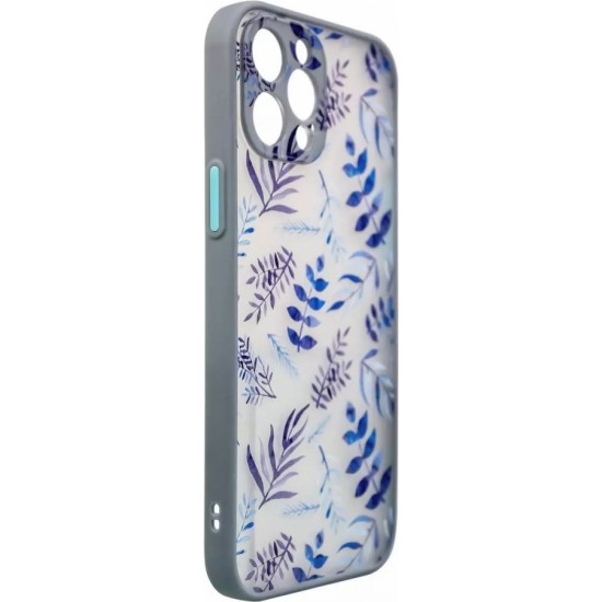 4Kom.pl Design Case case for iPhone 12 Pro Max dark blue floral cover