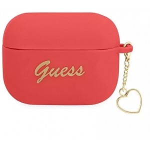 Guess GUAPLSCHSR AirPods Pro cover czerwony/red Silicone Charm Heart Collection