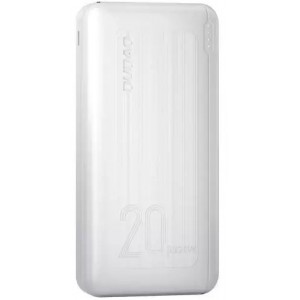 Dudao power bank 20000 mAh Power Delivery 20 W Quick Charge 3.0 2x USB / USB Type C white (K12PQ white)