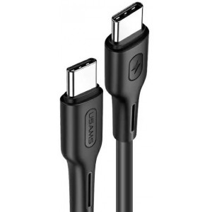 4Kom.pl USAMS Cable U43 USB-C to USB-C 100W PD Fast Charge 5A 1.2m black