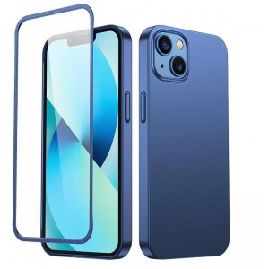 Joyroom 360 Full Case Cover for iPhone 13 Back Cover and Front Cover Tempered Glass blue (JR-BP927 blue)