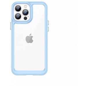 4Kom.pl Outer Space Case for iPhone 12 Pro Max hard cover with a gel frame blue