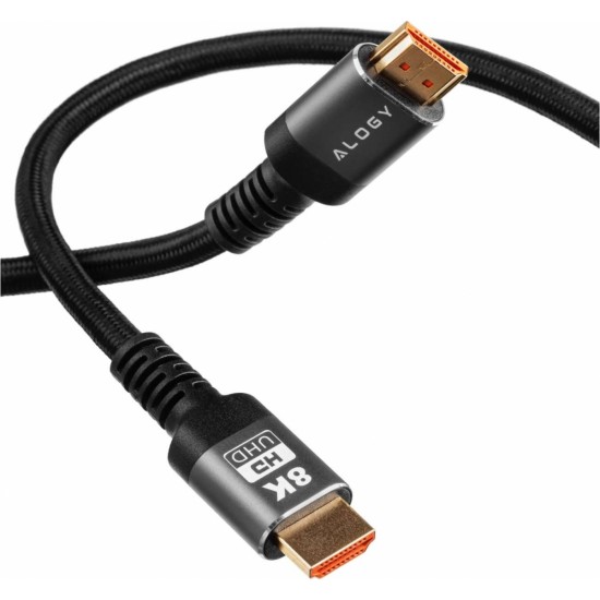 Alogy Kabel HDMI 2.1 Alogy 2m 8K PREMIUM ULTRA High Speed 60Hz 48GBps Czarny