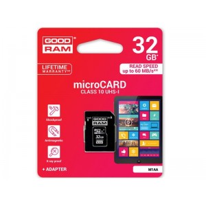 Goodram micro SD SDHC class 10 32GB memory card