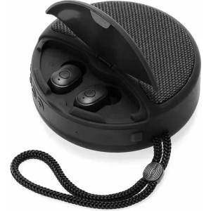 Alogy 2in1 TWS Music Set Portable Wireless Speaker Bluetooth BT Headphones Waterproof Black