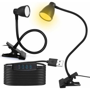 4Kom.pl LED desk lamp 24 5w 360 with a clip. Flexible with adjustable light, remote control black