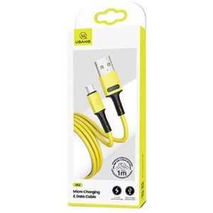 4Kom.pl USAMS Cable U52 microUSB 2A Fast Charge 1m yellow
