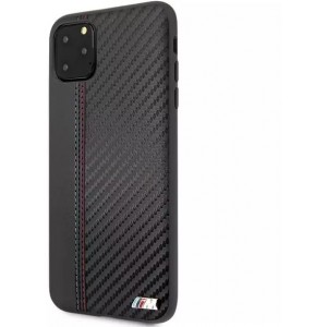 BMW BMHCN65MCARBK hard case for Apple iPhone 11 Pro Max black/black PU Carbon