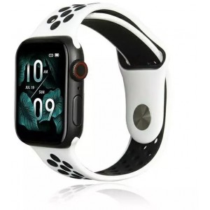 Producenttymczasowy Beline Sport Silicone smartwatch strap for Apple Watch 38/40/41mm white/black white/black