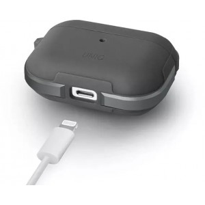 Uniq Protective Earphone Case Valencia Case for Apple AirPods Pro grey/gunmetal gray Antimicrobial
