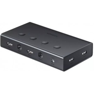 Ugreen KVM Switch (Keyboard Video Mouse) 4 x 1 HDMI (female) 4 x USB (female) 4 x USB Type B (female) black (CM293)