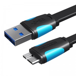 Vention Flat USB 3.0 A to Micro-B cable Vention VAS-A12-B025 0.25m Black