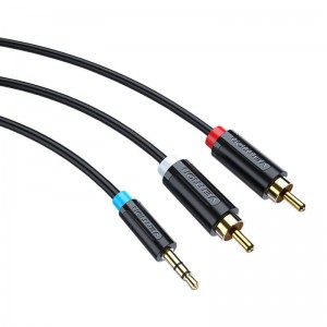 Vention 3.5mm Male to 2x Male RCA Cable 1.5m Vention BCLBG Black