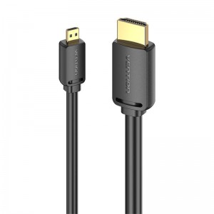 Vention HDMI-D Male to HDMI-A Male 4K HD Cable 3m Vention AGIBI (Black)