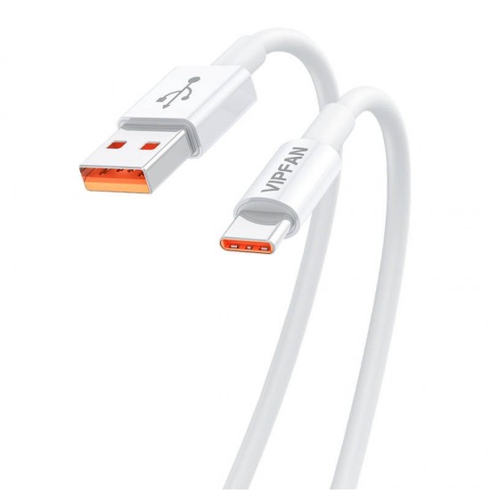Vipfan USB to USB-C cable Vipfan X17, 6A, 1.2m (white)