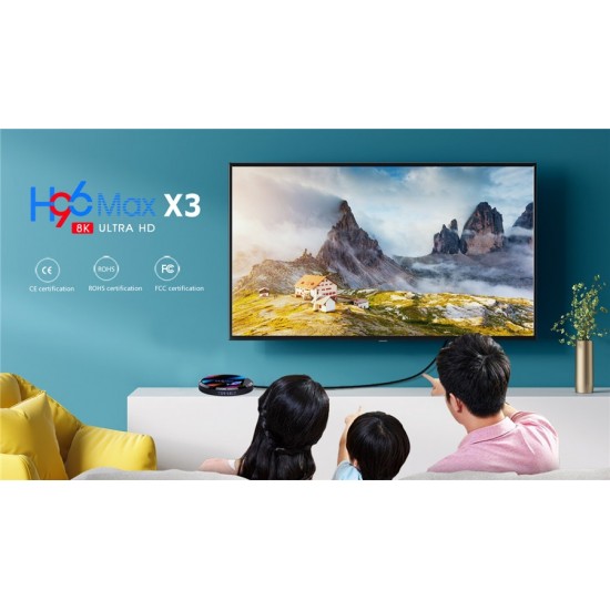 Riff H96 MAX X3 Smart TV kaste Amlogic S905X3 4Gb + 32Gb