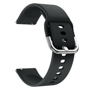 Riff silikona siksniņa-aproce priekš Samsung Galaxy Watch ar platumu 22mm, melna, 4752219010351