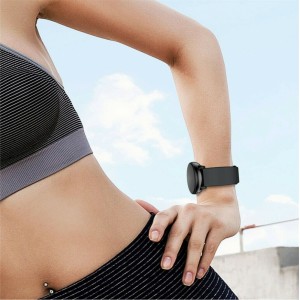 Riff silikona siksniņa-aproce priekš Samsung Galaxy Watch ar platumu 22mm Black