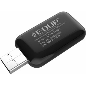 Edup EP - AC1681 1200Mbps divjoslu USB WiFi adapteris ar Bluetooth 2,4 GHz / 5,8 GHz / 802.11AC / ar ārēju antenu