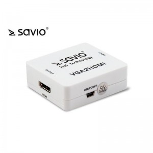 Savio CL-110 VGA2HDMI Adapteris Signāla konvertēšanai no VGA uz HDMI