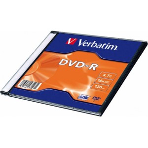 Verbatim Matricas DVD-R AZO 4.7GB 16x Colour Papildus Aizsardzība / 20gab. Slim iepakojums