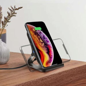 4Kom.pl Induction charger stand QI15W-S1 Wireless Charger 15W Black