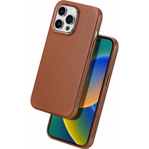 Dux Ducis Naples case for iPhone 14 Pro Max magnetic leather case MagSafe brown (universal)