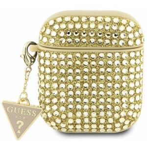 Guess GUA2HDGTPD AirPods 1/2 cover gold/gold Rhinestone Triangle Charm (universal)